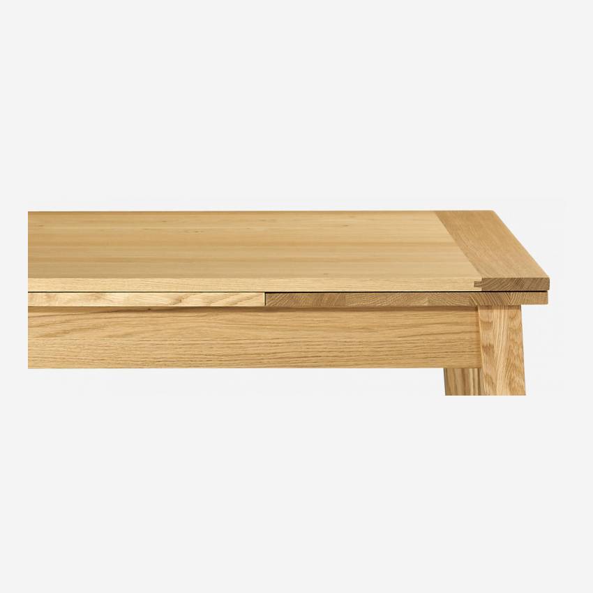 Mesa de sala de jantar extensível em madeira de carvalho