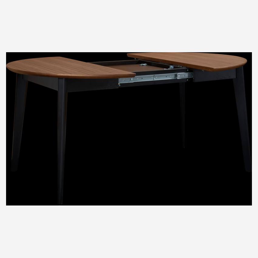 Mesa em madeira de nogueira e preta