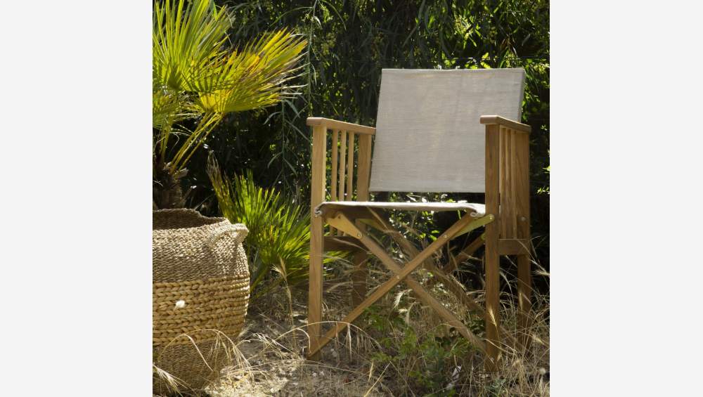 Toile en lin pour chaise pliante - Naturel (structure vendue séparément)