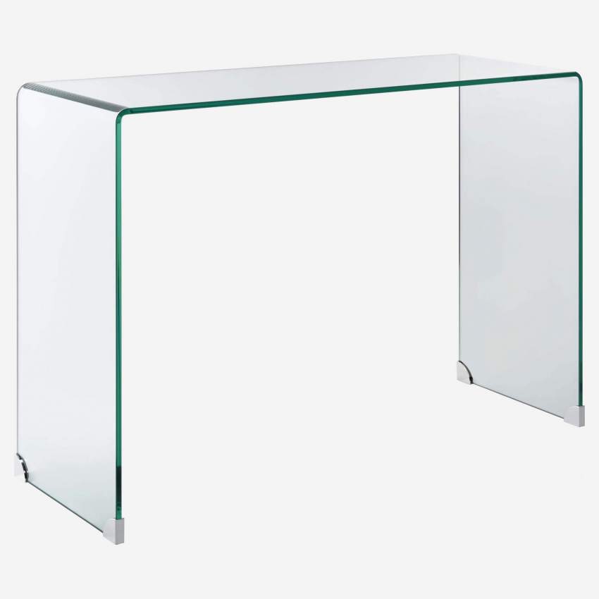 Tavolo consolle in vetro temperato - Trasparente