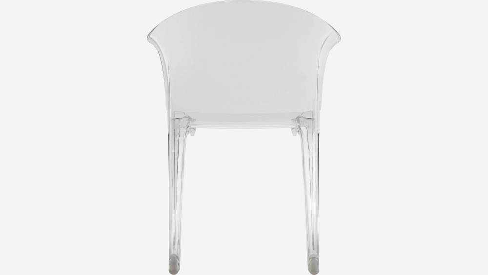 Stuhl mit Armlehnen aus Polycarbonat, transparent