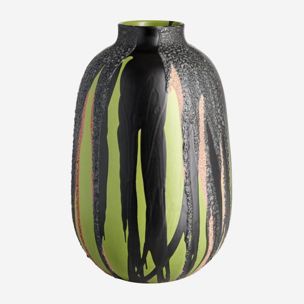 Vase aus Sandstein - 51 cm - Grün