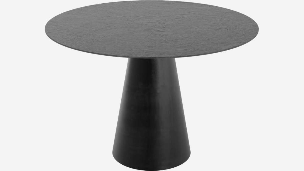 Runder Tisch aus Aluminium - Schwarz