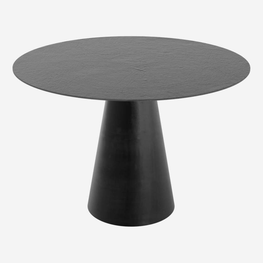 Table ronde en aluminium - Noir