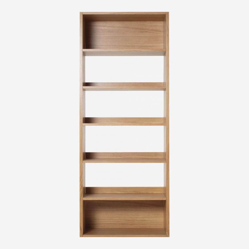 Eiken boekenkast - 5 planken - 60 x 224 cm
