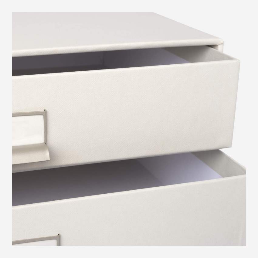 Module de classement à 2 tiroirs en carton – Gris