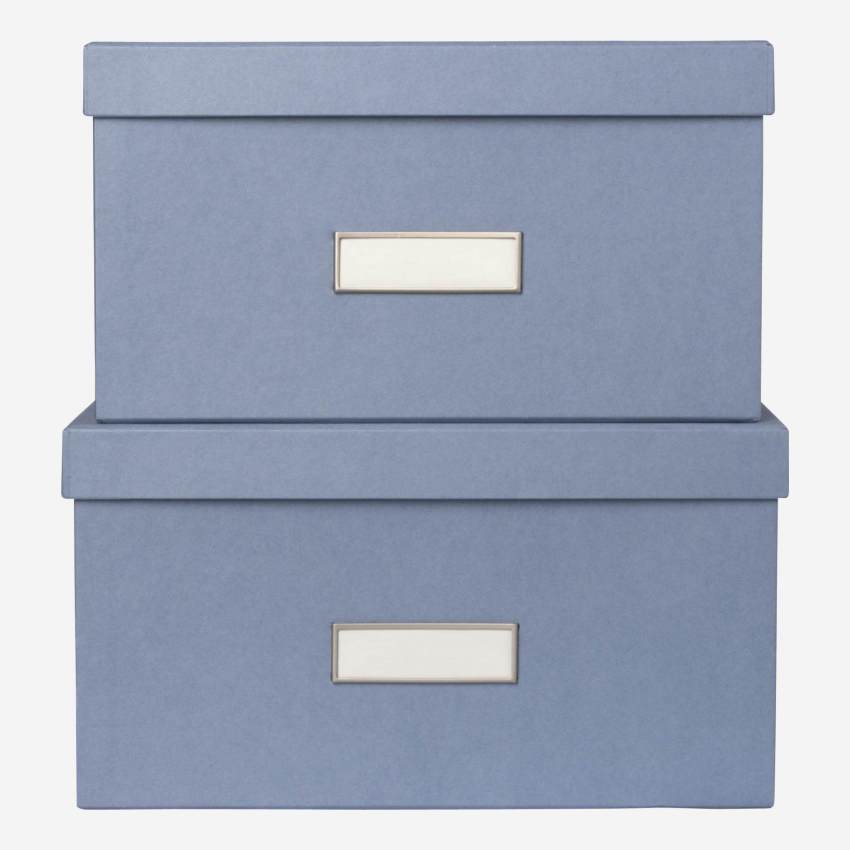 Set 2 cajas nido de cartón – Azul