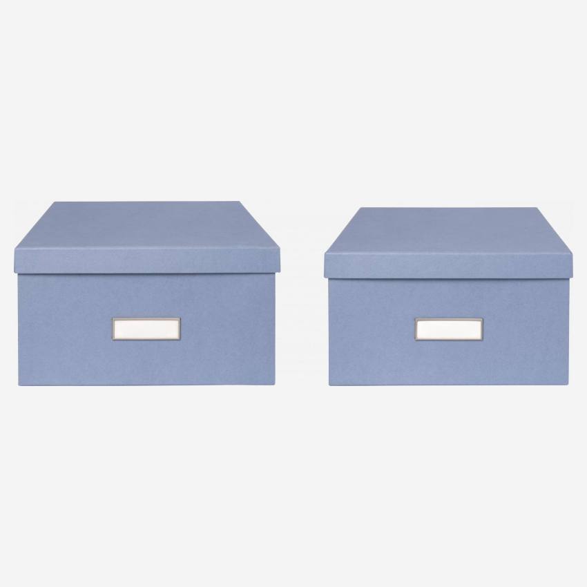 Set di 2 scatole di cartone - Blu