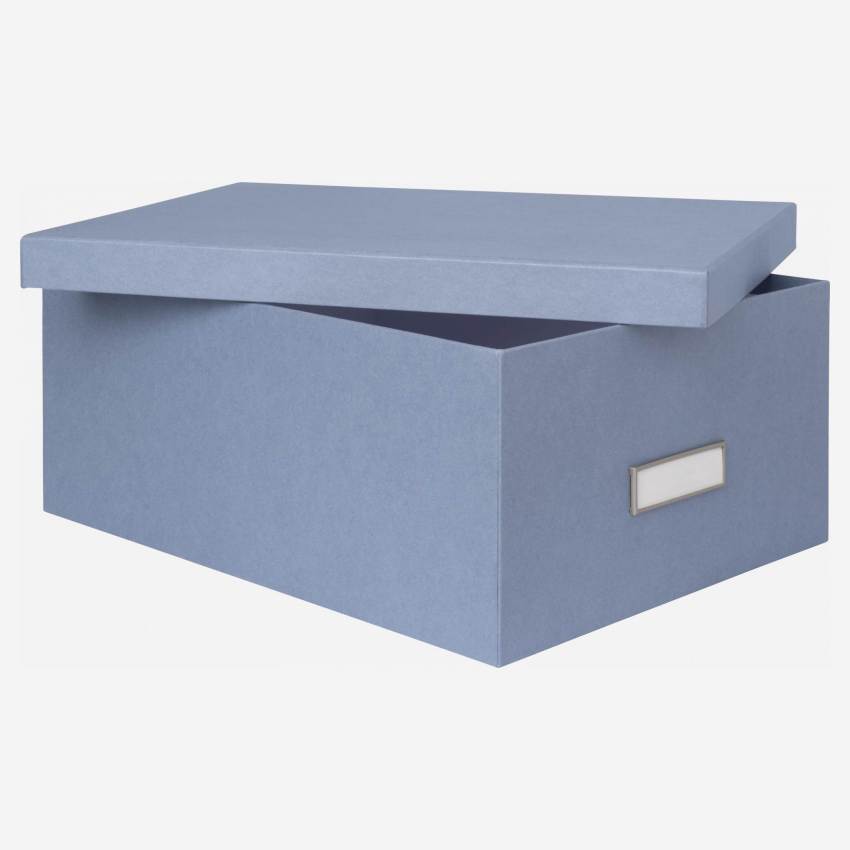 Lot de 2 boîtes gigognes en carton – Bleu
