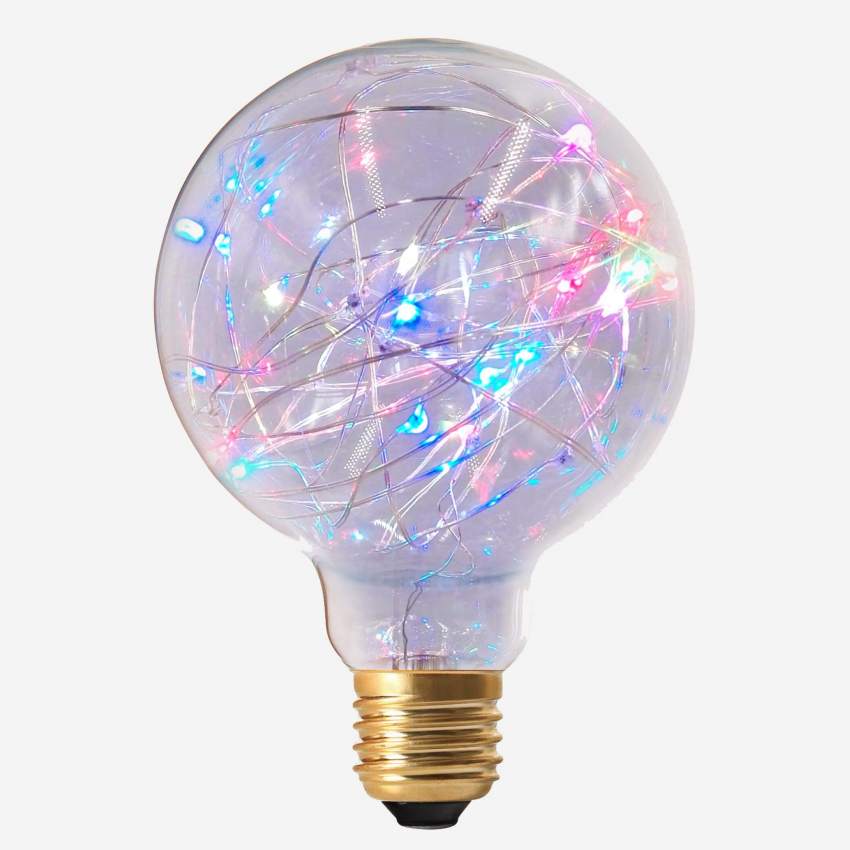 Ampoule décorative G95 E27 - 1,5W - RGB Claire