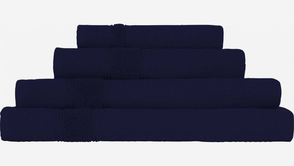 Toalha de hóspede de algodão - 30 x 50 cm - Azul marinho
