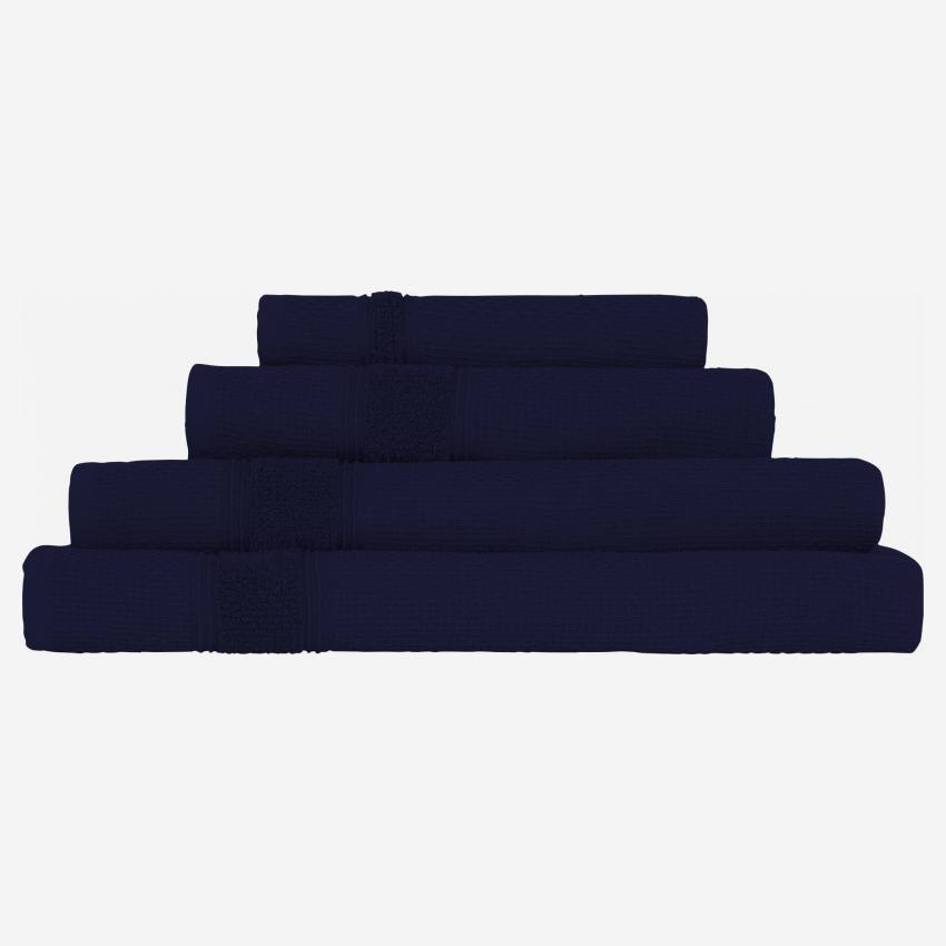 Gästehandtuch aus Baumwolle - 30 x 50 cm - Marineblau