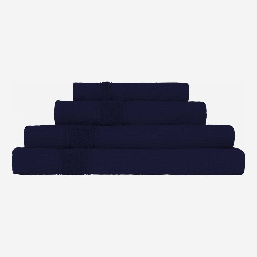 Serviette pour invité en coton - 30 x 50 cm - Bleu marine
