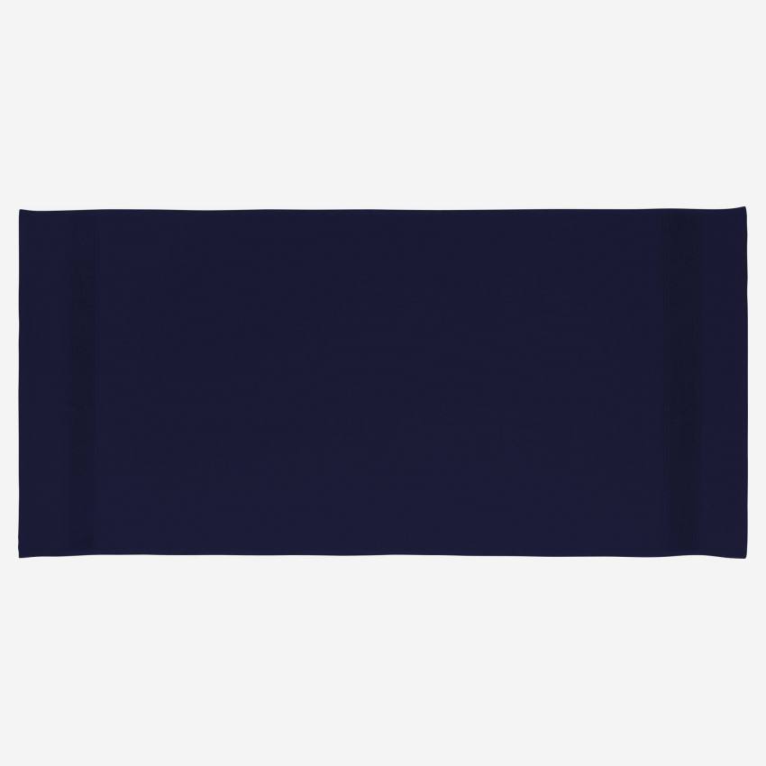 Serviette de toilette en coton - 70 x 140 cm - Bleu marine