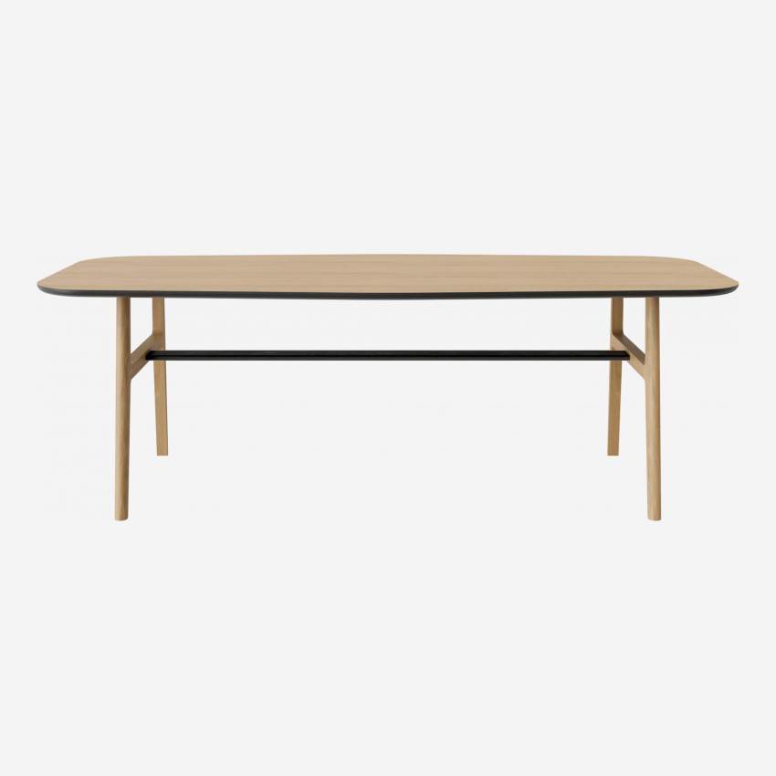 Table rectangulaire en chêne - Naturel et noir - Design by Adrien Carvès