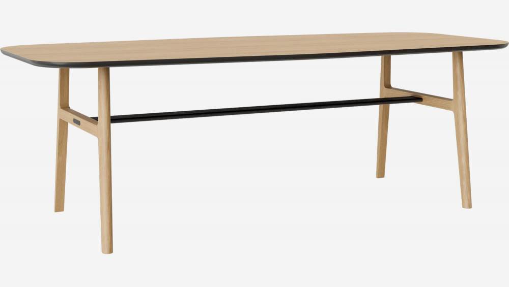 Table rectangulaire en chêne - Naturel et noir - Design by Adrien Carvès