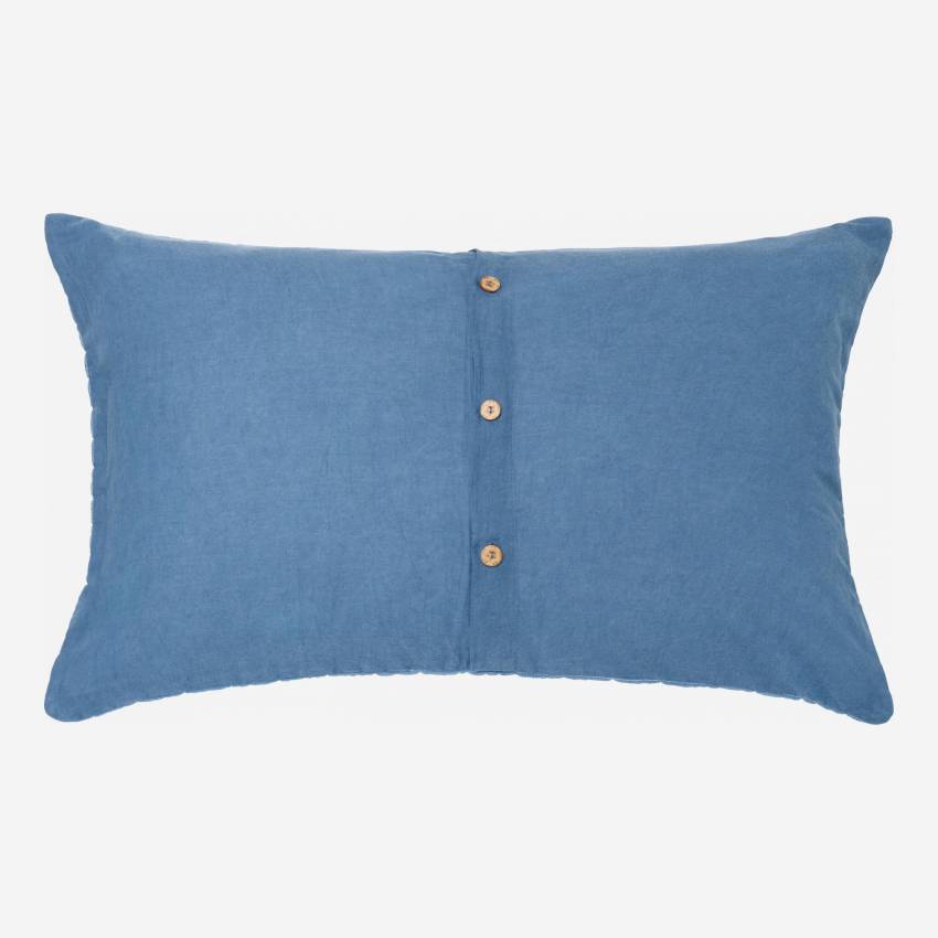Taie d'oreiller en coton - 50 x 80 cm - Bleu