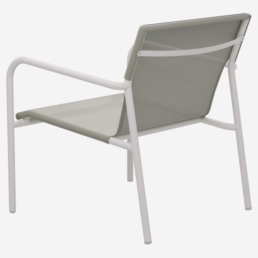 Cadeira de alumínio e textileno - Cinza