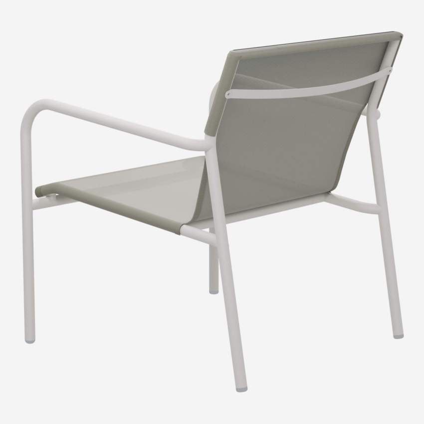Cadeira de alumínio e textileno - Cinza