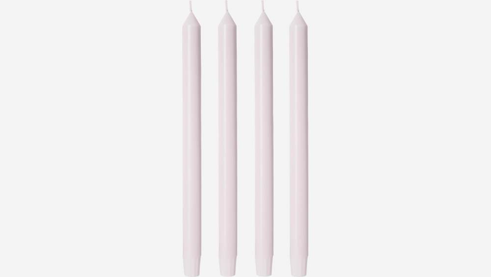 Lote de 4 velas de cera - Branco