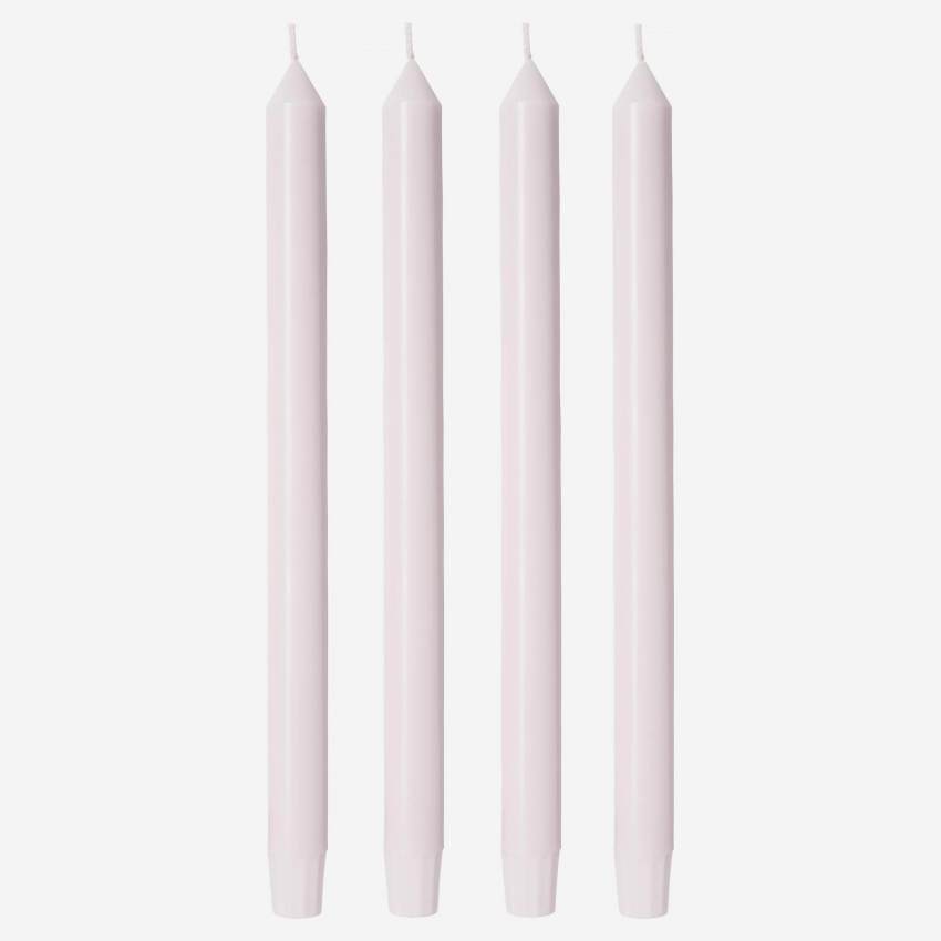 Lot de 4 bougies cierges - Blanc