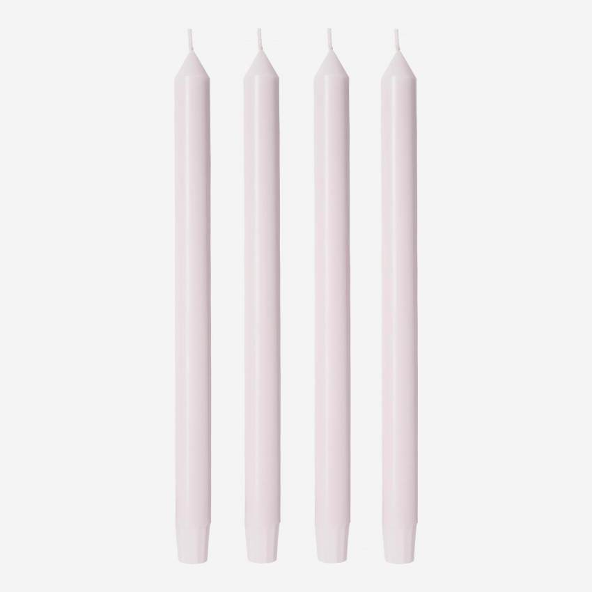 Lot de 4 bougies cierges - Blanc