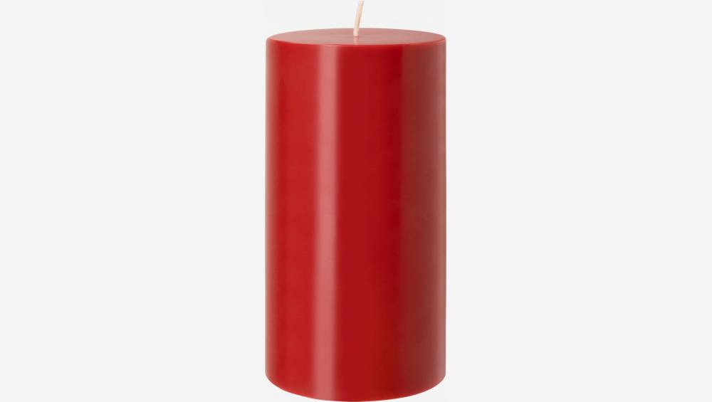Vela cilíndrica - 7,5 x 15 cm - Rojo