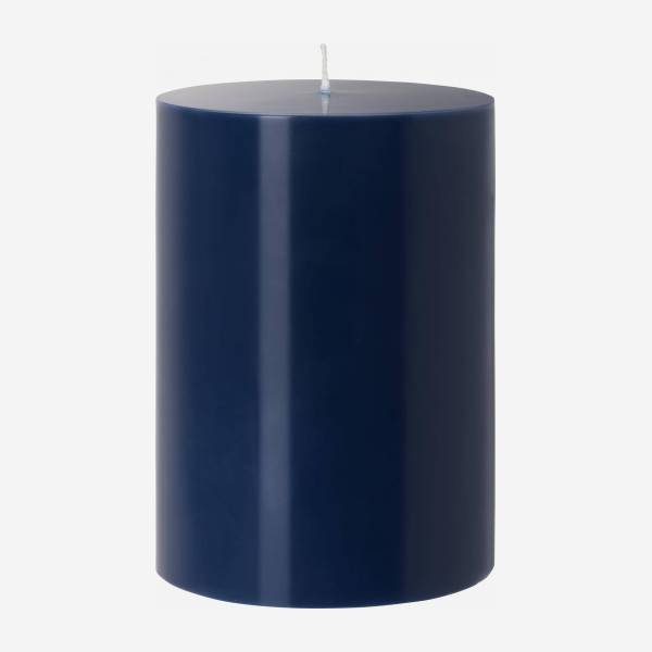 Cilindervormige kaars - 10,5 x 15 cm - Blauw