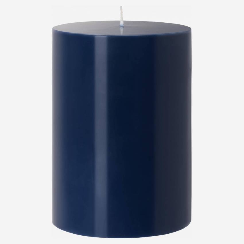 Bougie cylindrique - 10,5 x 15 cm - Bleu