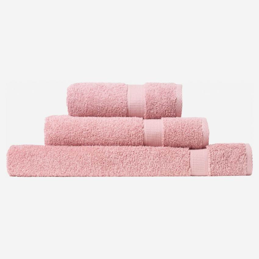 Handdoek van katoen - 50 x 100 cm - Roze