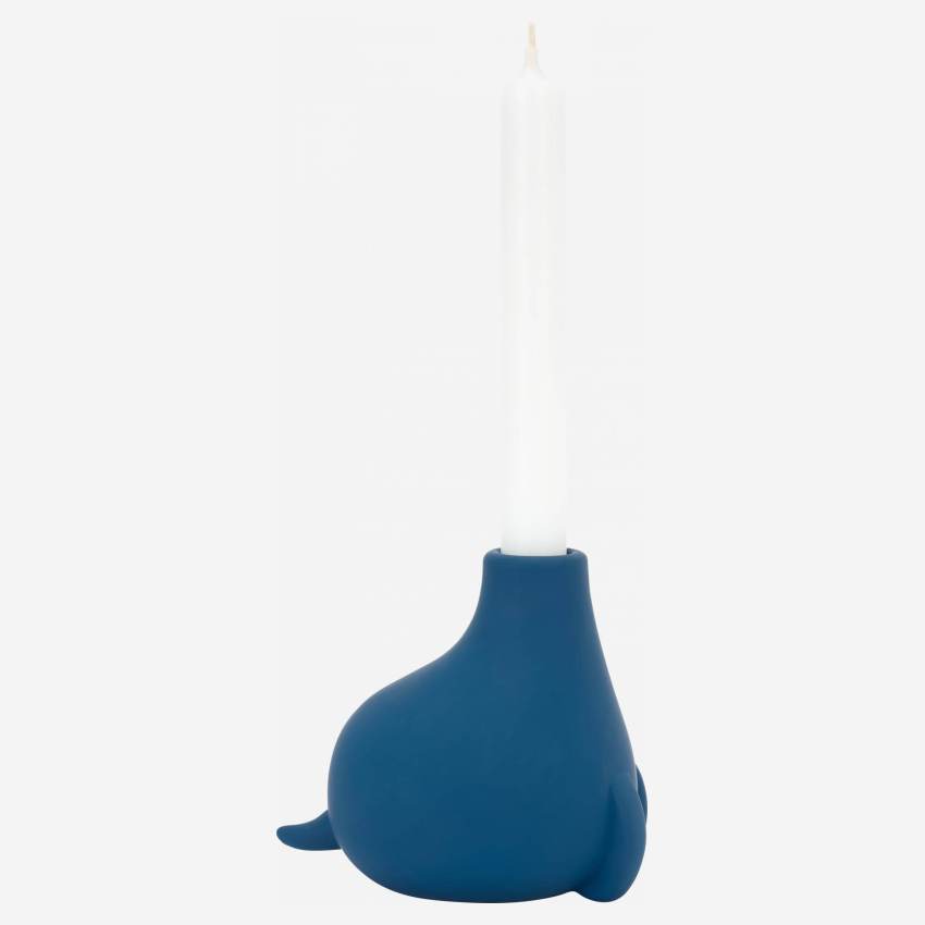 Bougeoir Animal - Céramique - Bleu - design by Myriam Mortier
