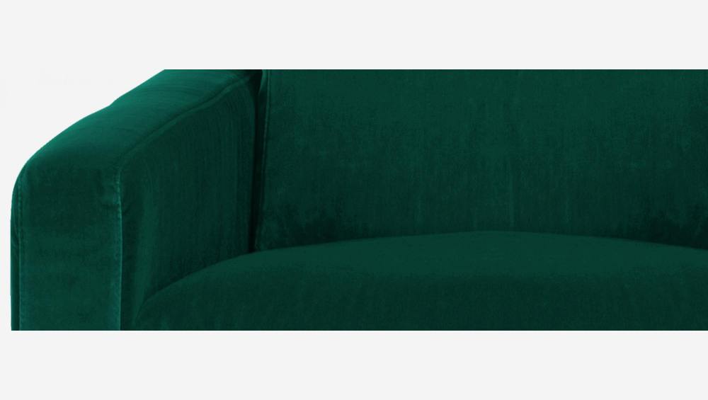 Sessel aus Samt - Grün - Helle füße