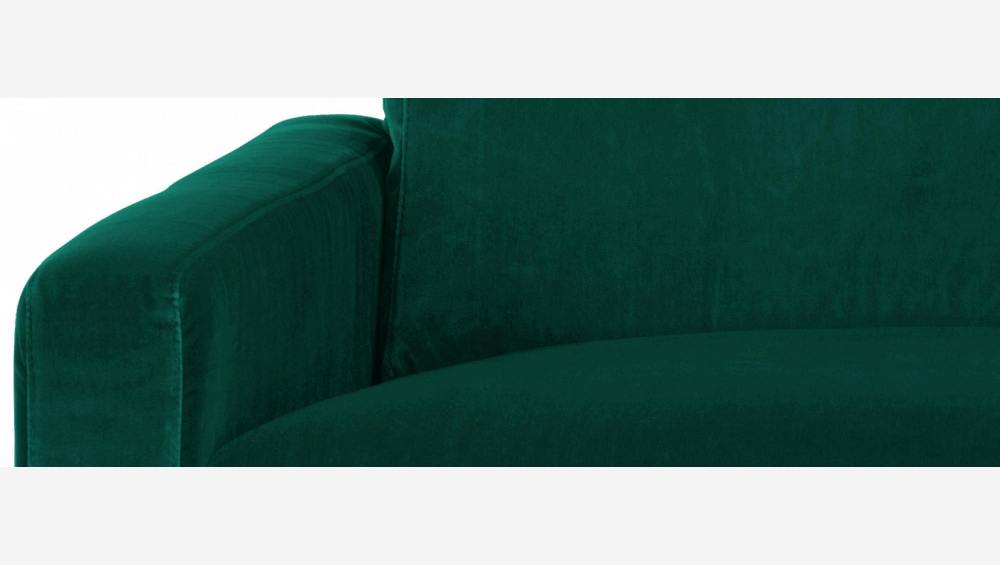 Sofá compacto de terciopelo - Verde - Patas claros