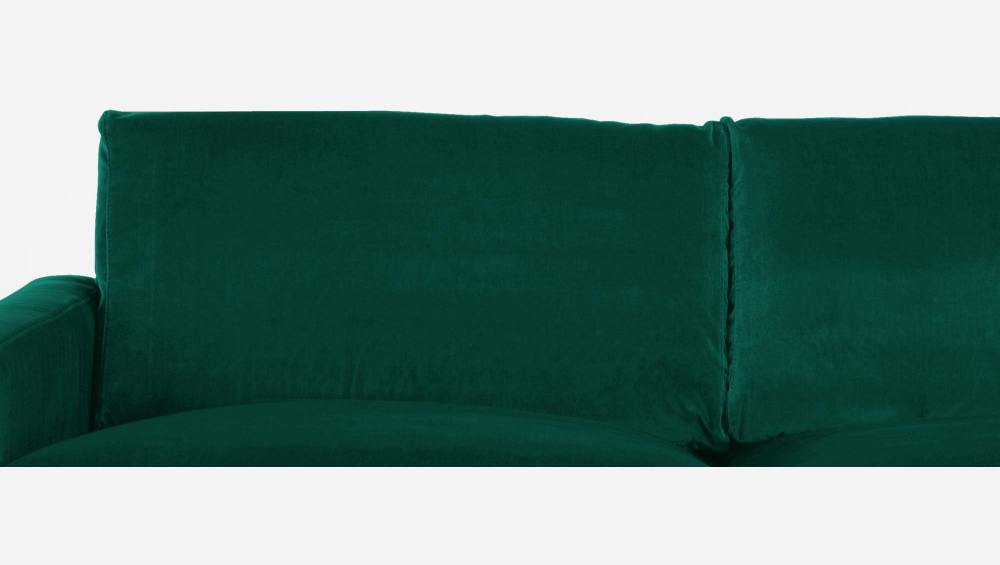 2-Sitzer-Sofa aus Samt - Grün - Helle füße
