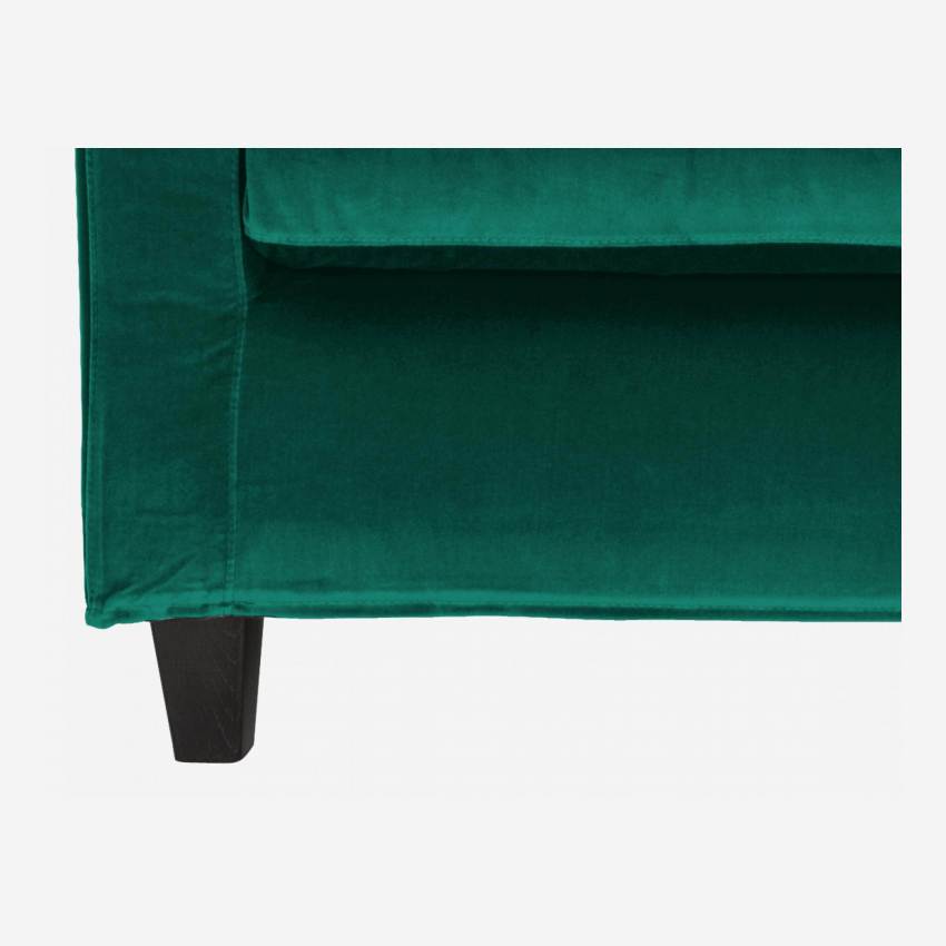 3-zits zetel fluweel - Groen - Zwarte poten