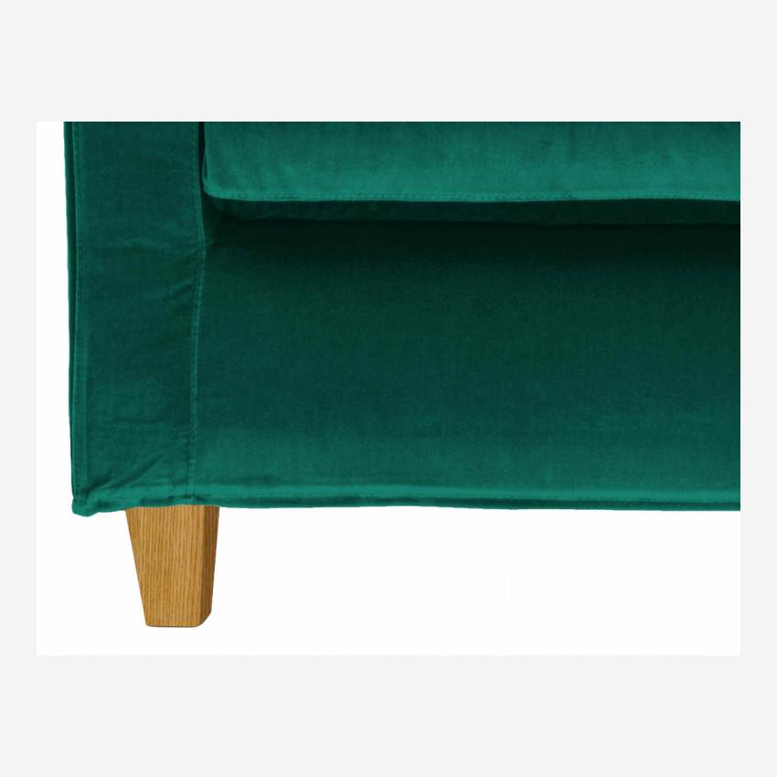 3-Sitzer-Sofa aus Samt - Grün - Helle füße