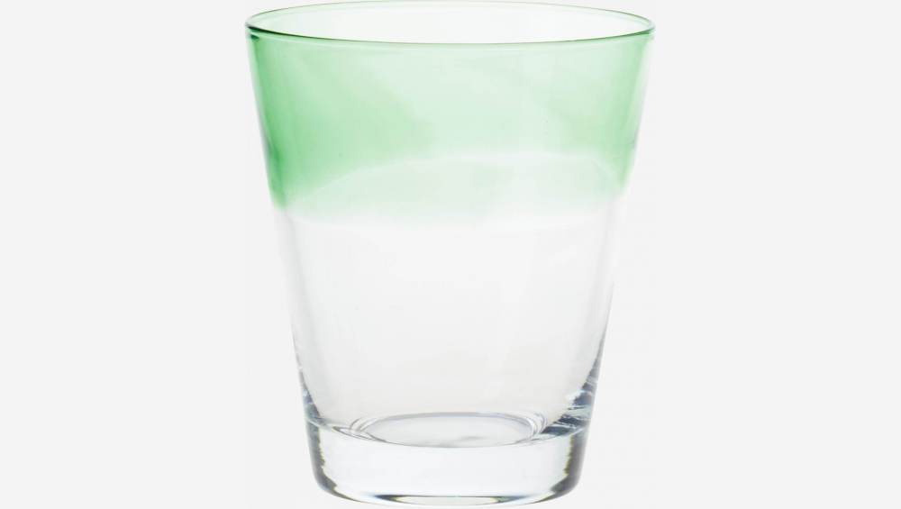 Beker van geblazen glas 360 ml - Groen