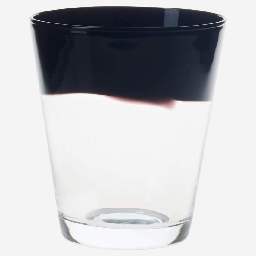 Becher aus geblasenem Glas - 360 ml - Schwarz