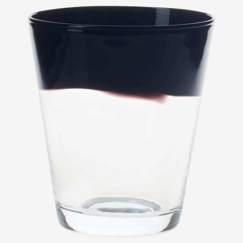 Bicchiere in vetro soffiato - 360 ml - Nero