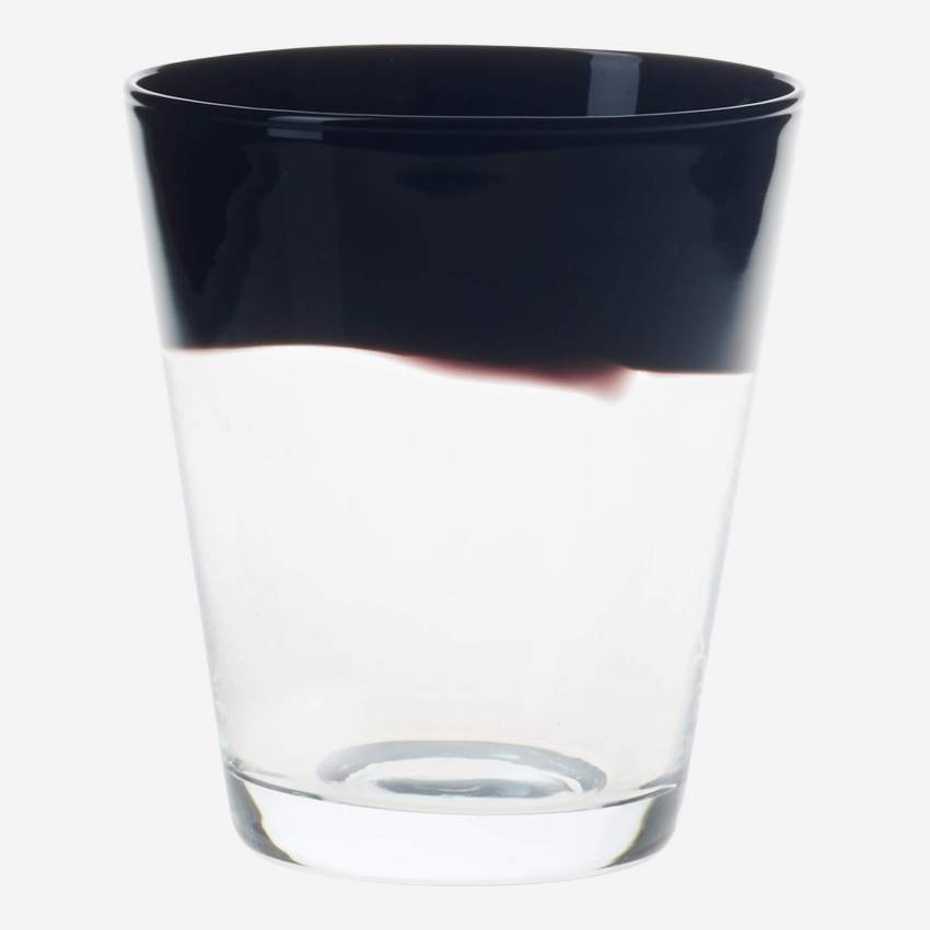 Becher aus geblasenem Glas - 360 ml - Schwarz