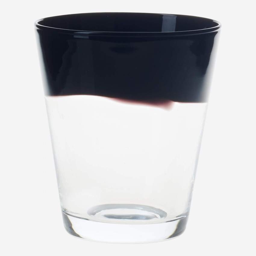 Bicchiere in vetro soffiato - 360 ml - Nero