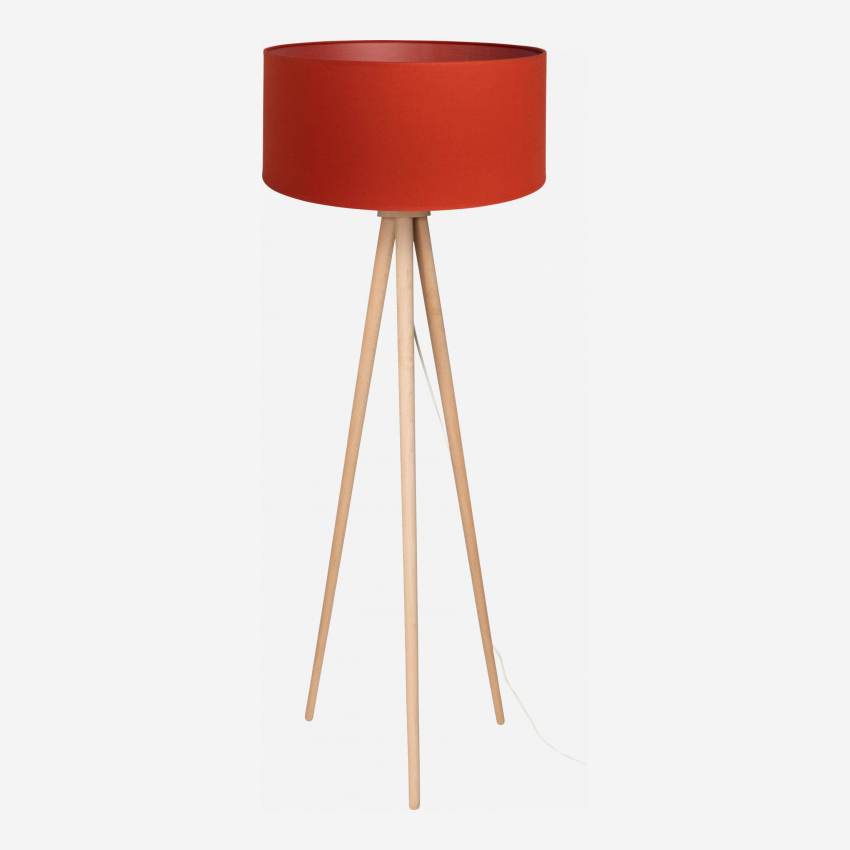 Leuchtenschirm aus Baumwolle - 40 x 18 cm - Rot