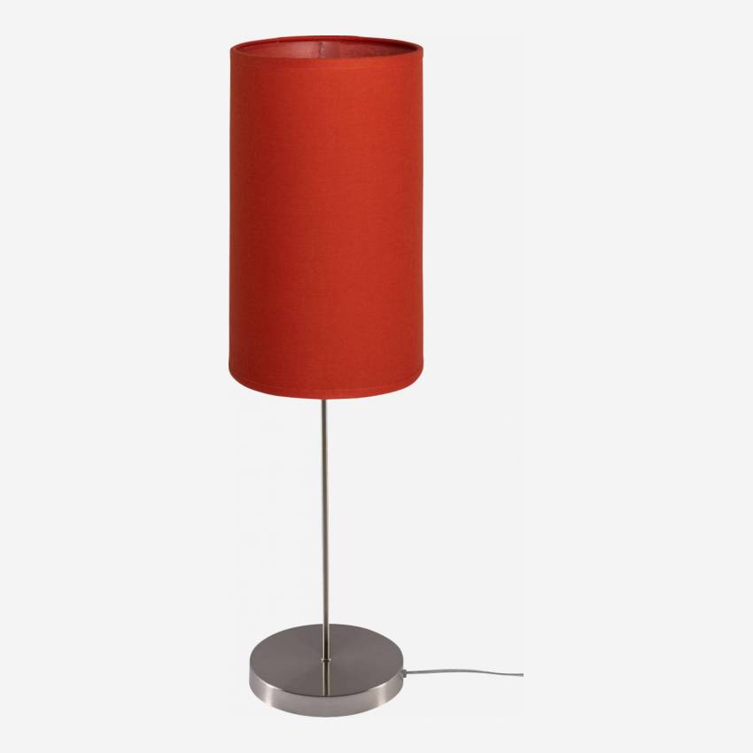Leuchtenschirm aus Baumwolle - 12 x 22,5 cm - Rot