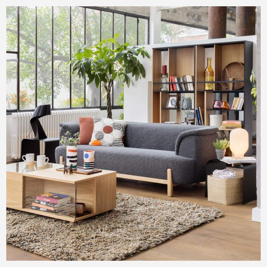 3-Sitzer-Sofa aus Stoff - Schiefergrau - Design by Anthony Guerrée