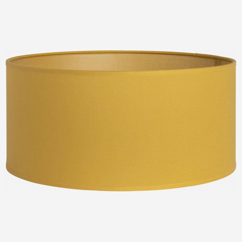 Abat-jour en coton - 30 x 14 cm - Jaune moutarde