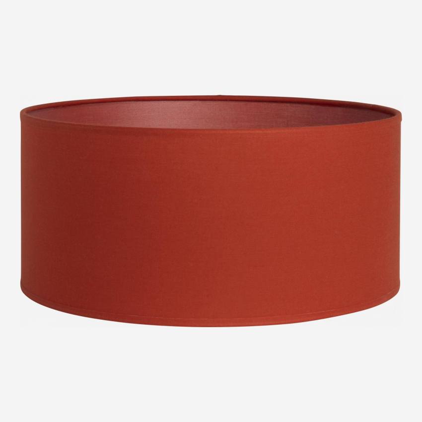 Abat-jour di cotone - 30 x 14 cm - Rosso tenue