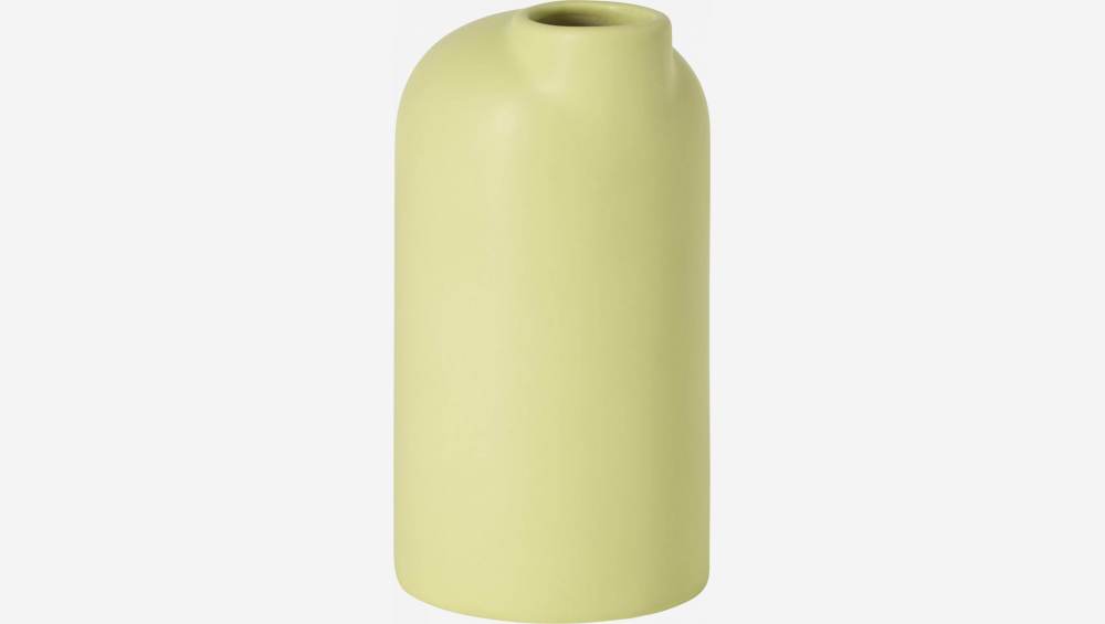 Vase aus Fayence - 9 x 16 cm - Gelb