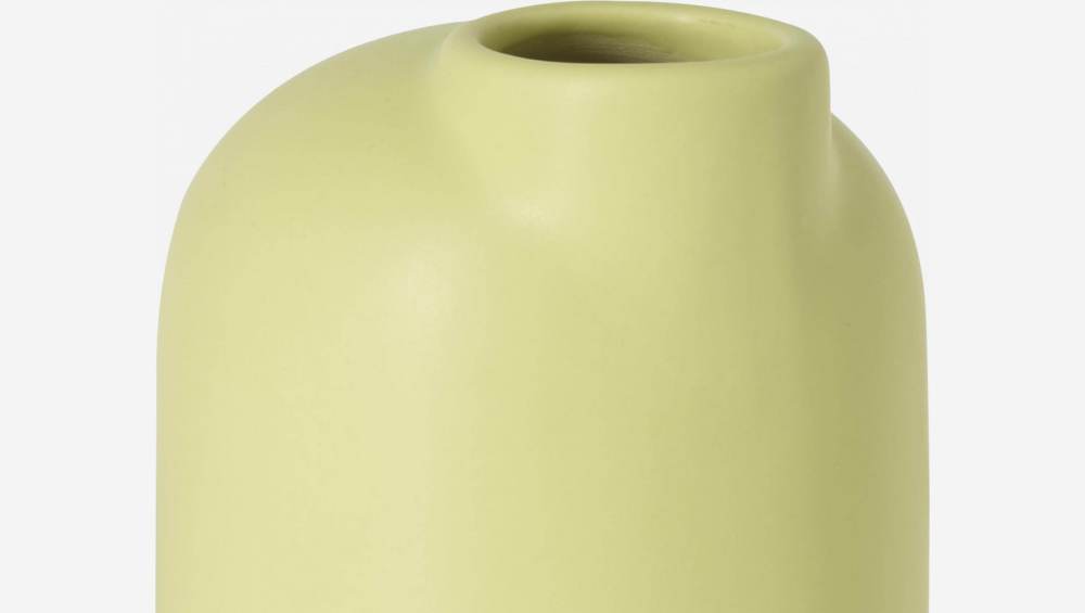 Vase aus Fayence - 9 x 16 cm - Gelb
