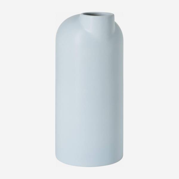 Vase aus Fayence - 12 x 26 cm - Blau