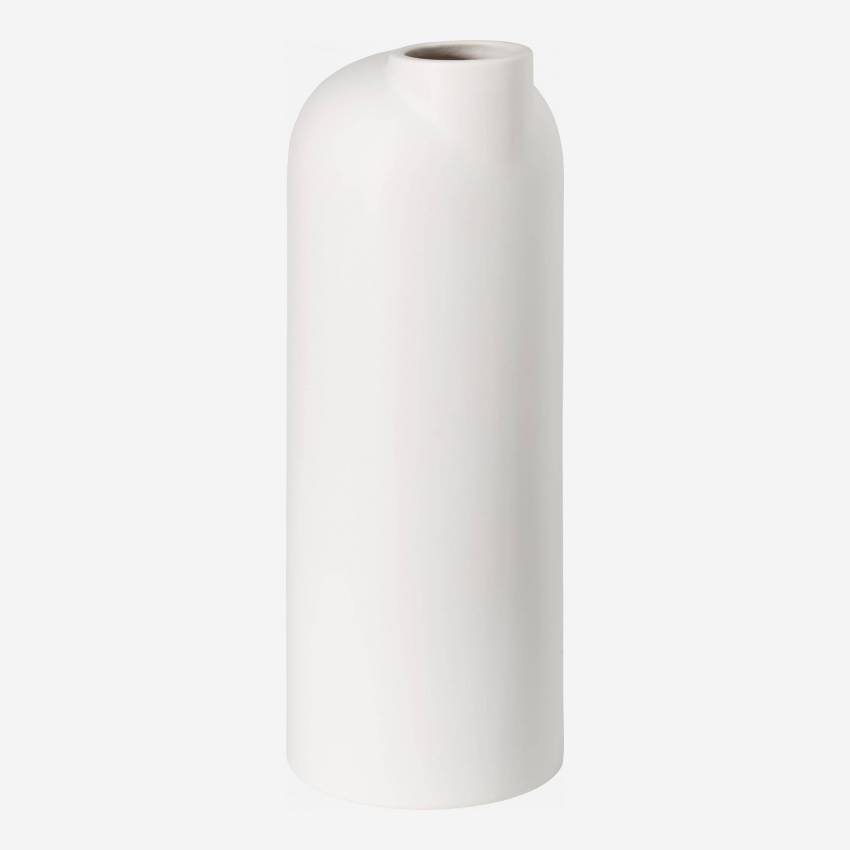 Vaso in terracotta - 13 x 36 cm - Bianco